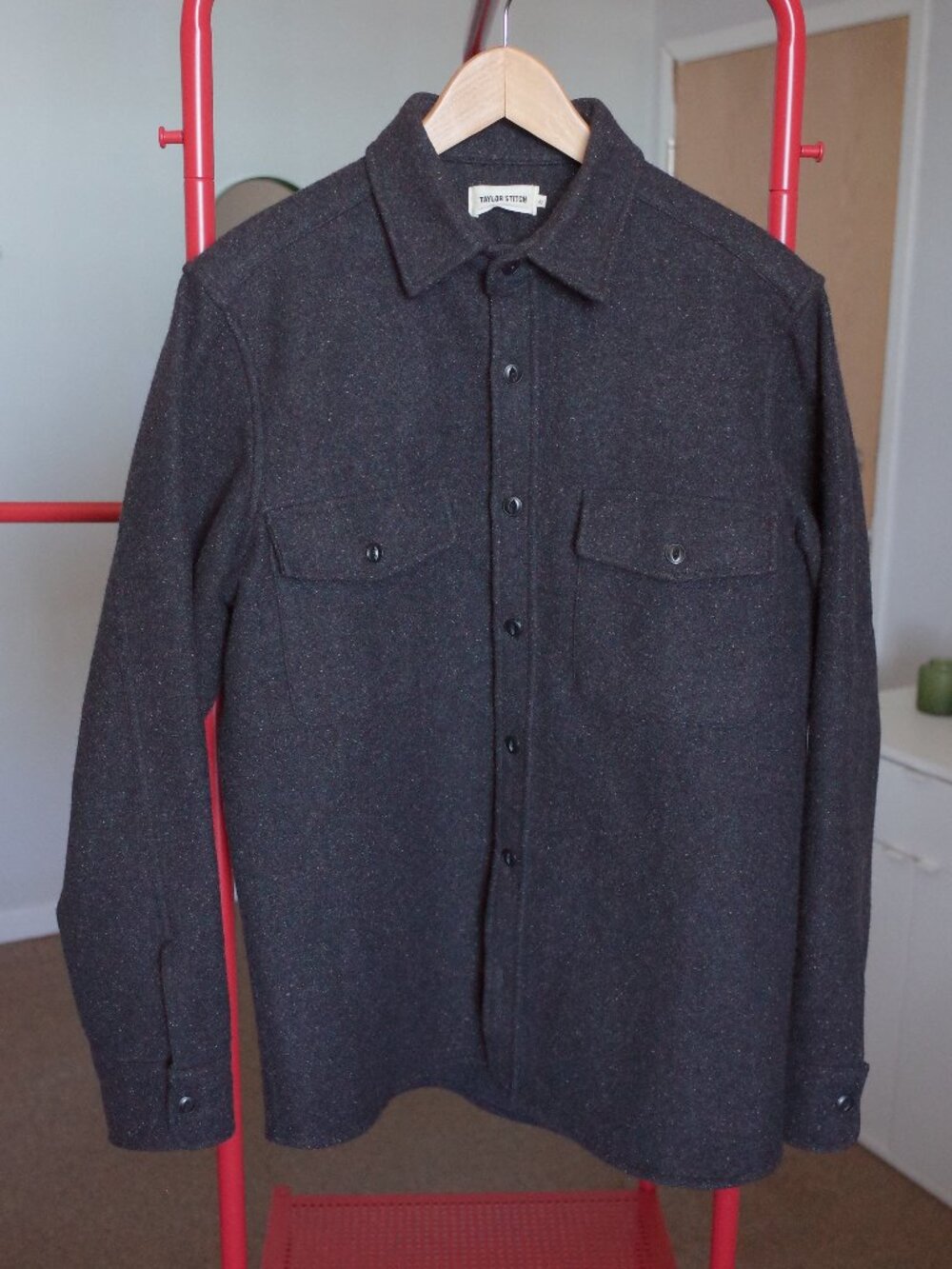 Taylor Stitch Speckled Maritime Shirt Jacket - Speckled Charcoal Wool - Large/42